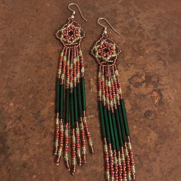 Boho Beaded Earrings - Picture 3 of 3